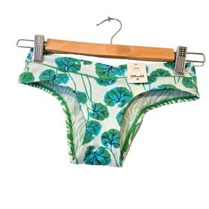 Diane Von Furstenberg 4-Way Cotton Stretch Geranium Leaf/Green Cheeky Panty XXS